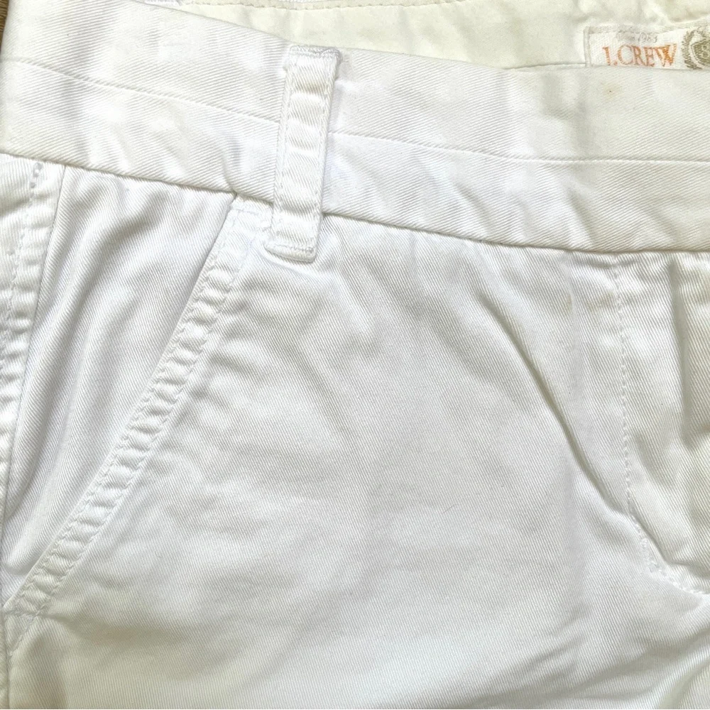 Vintage J Crew twill white chino shorts sz 4 - Picture 4 of 8